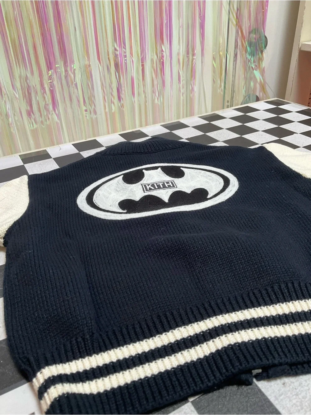 Kith Black Knit Sweater with Contrast Patch